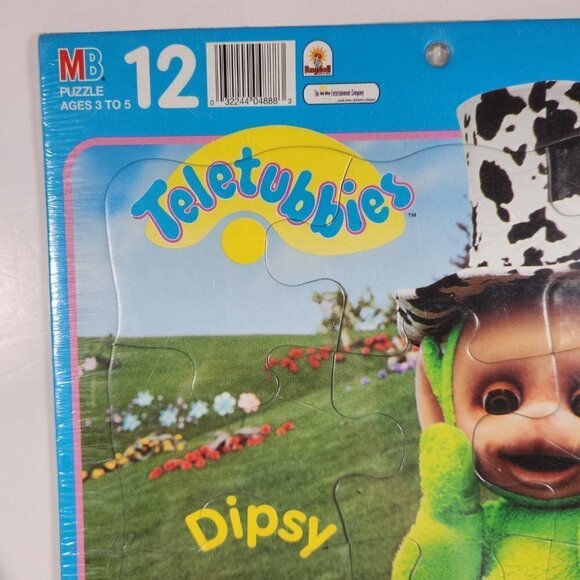 Vintage 1998 Teletubbies Dipsy Tray Cardboard Puzzle and Plush Milton Bradley - Picture 3 of 15